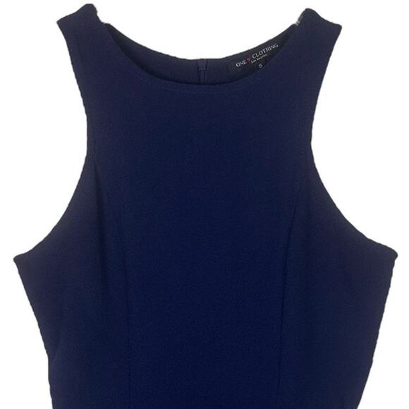 One Clothing Romper Sleeveless Tank Shorts Pockets Blue Womens S NWOT - Picture 3 of 9